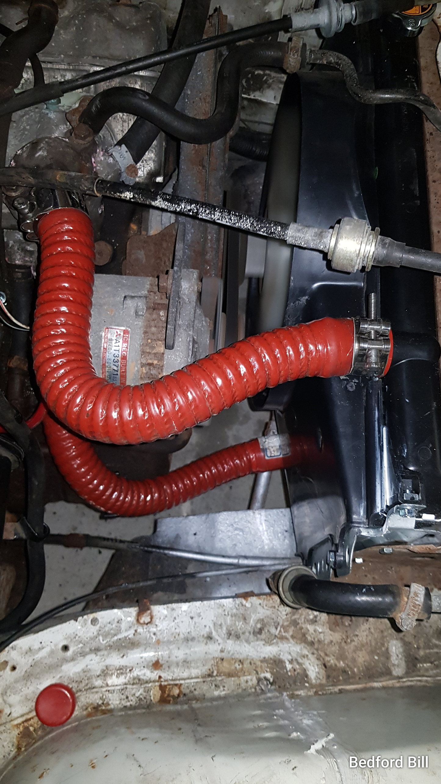 Silicone reinforced radiator hose for Rascal/super carry based vehicles